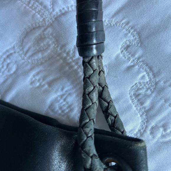 Vintage Bottega Veneta Black and Brown Women\'s Hobo Handbag